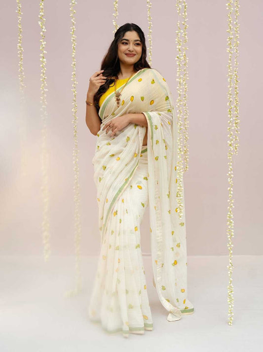 Linen Designer Saree
