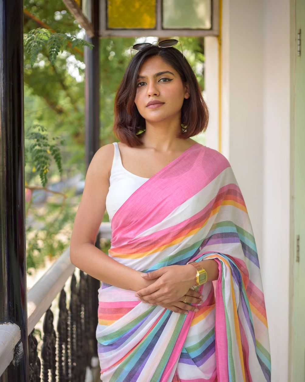 Linen Designer Saree
