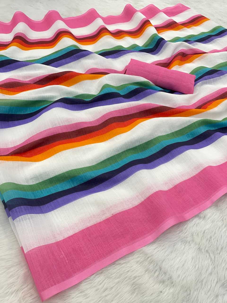 Linen Designer Saree
