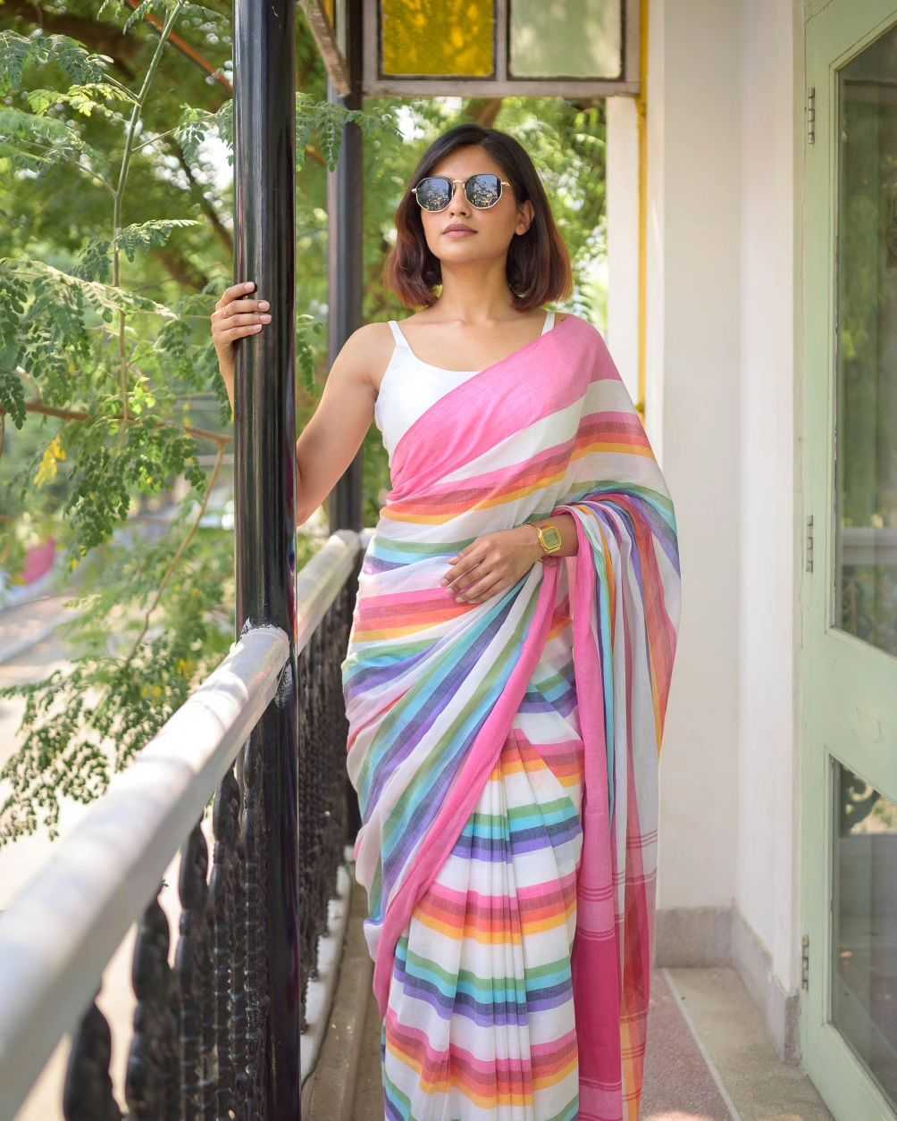 Linen Designer Saree