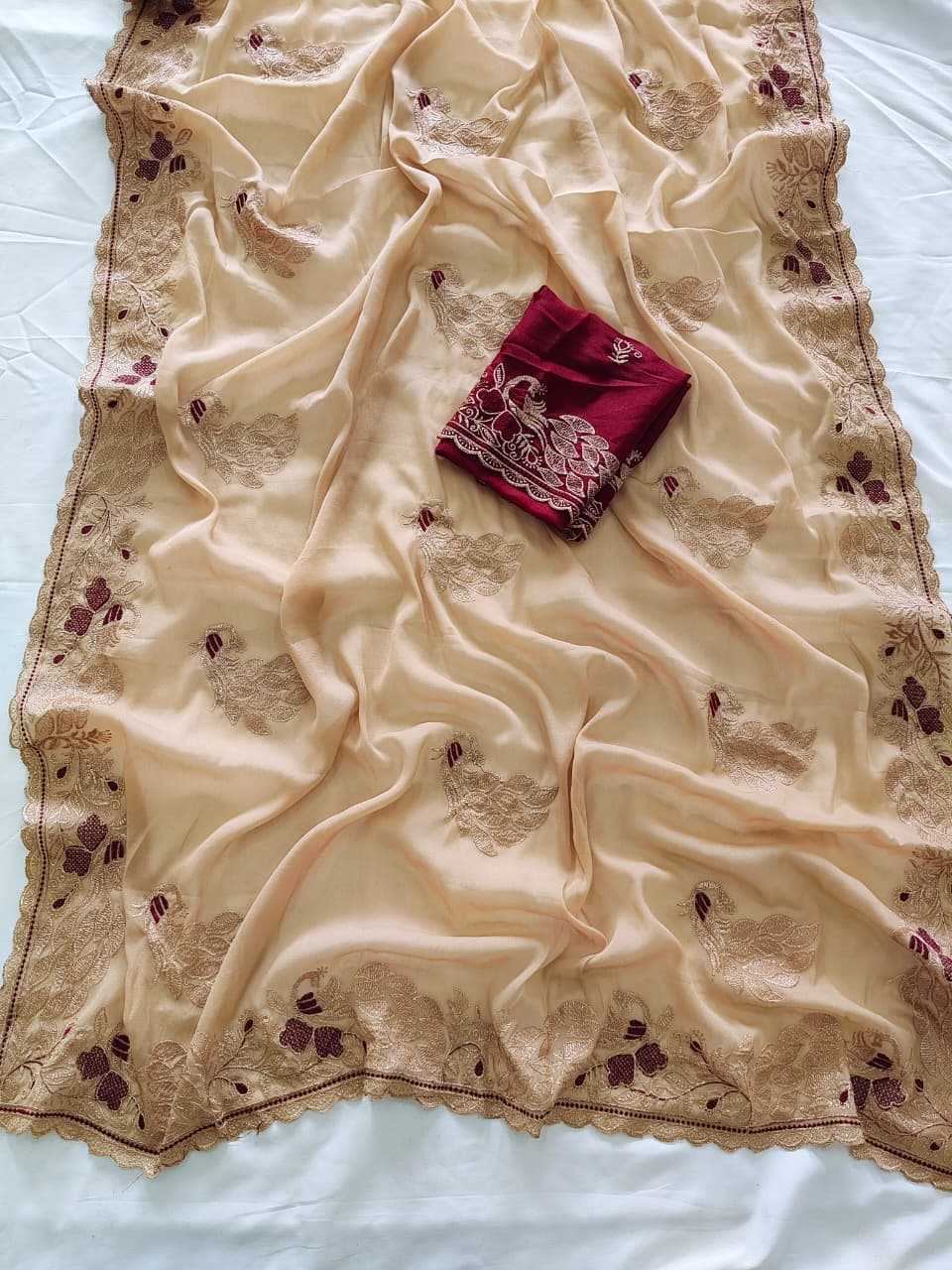 Premium Georgette Embroidered Saree