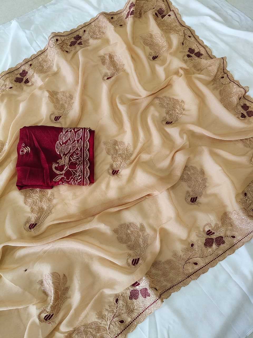 Premium Georgette Embroidered Saree