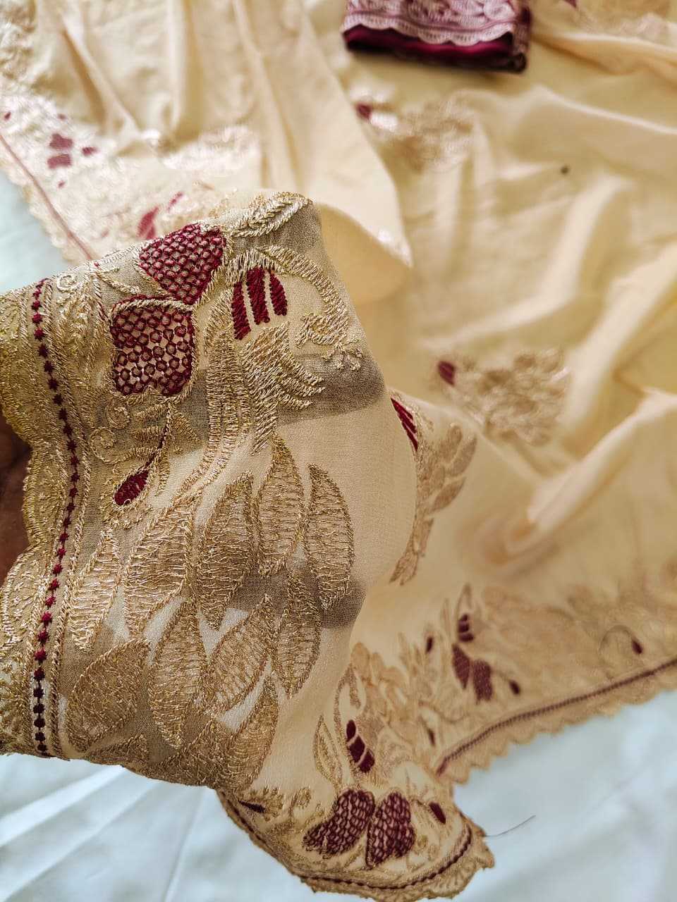 Premium Georgette Embroidered Saree