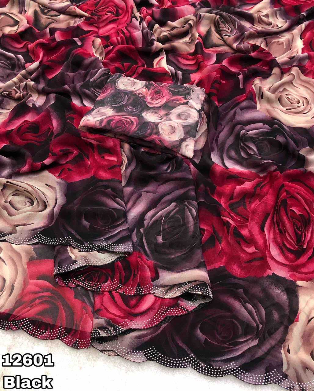 Chiffon Printed Saree 12601