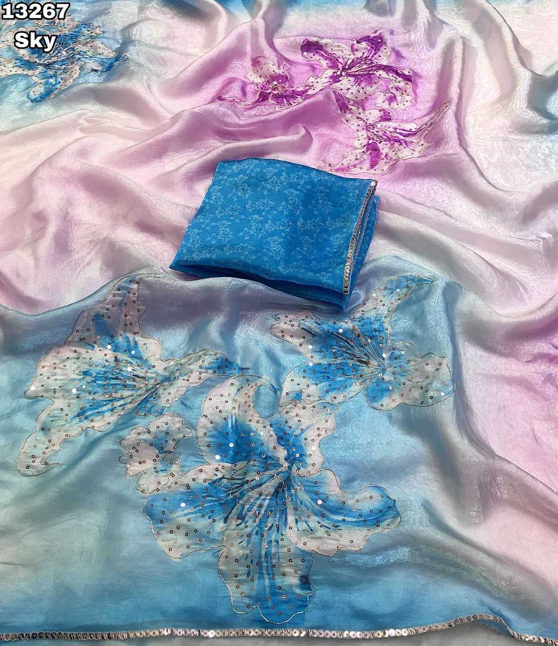 Space Silk Printed Saree