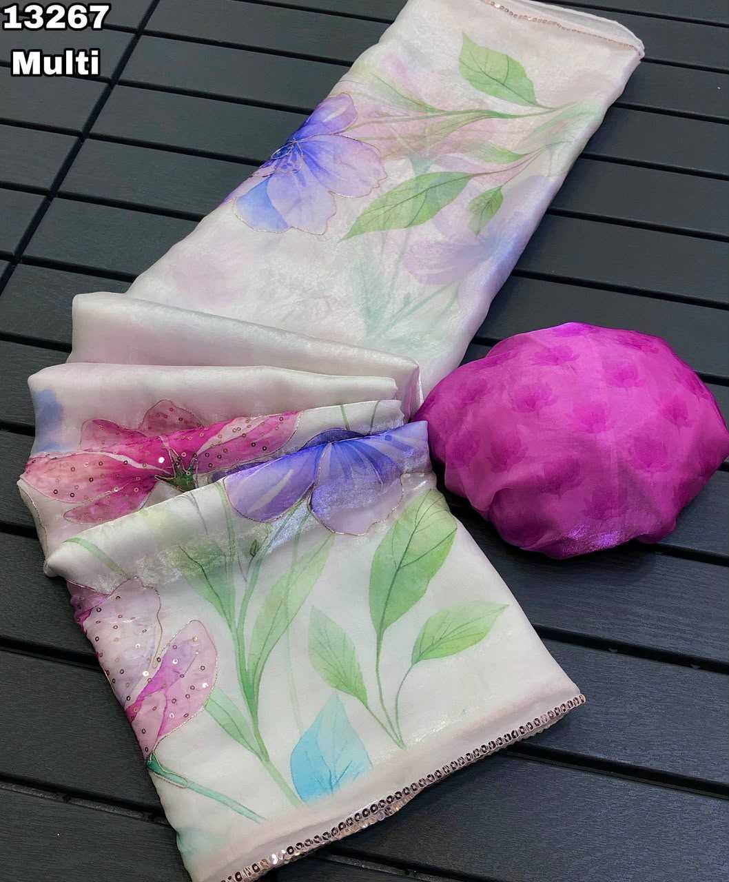 Space Silk Printed Saree