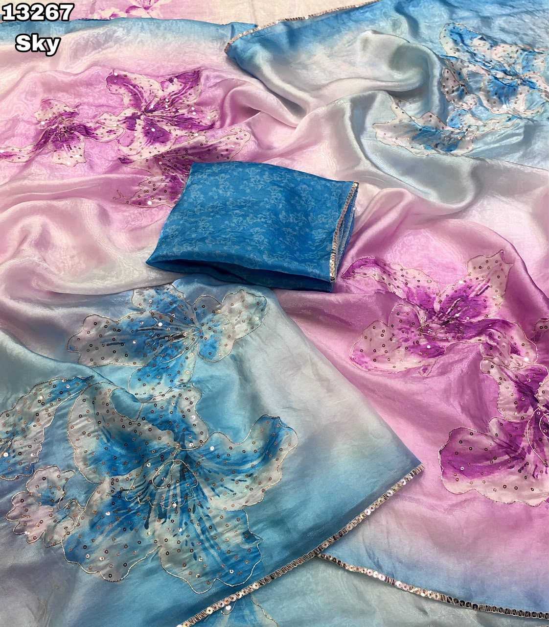 Space Silk Printed Saree
