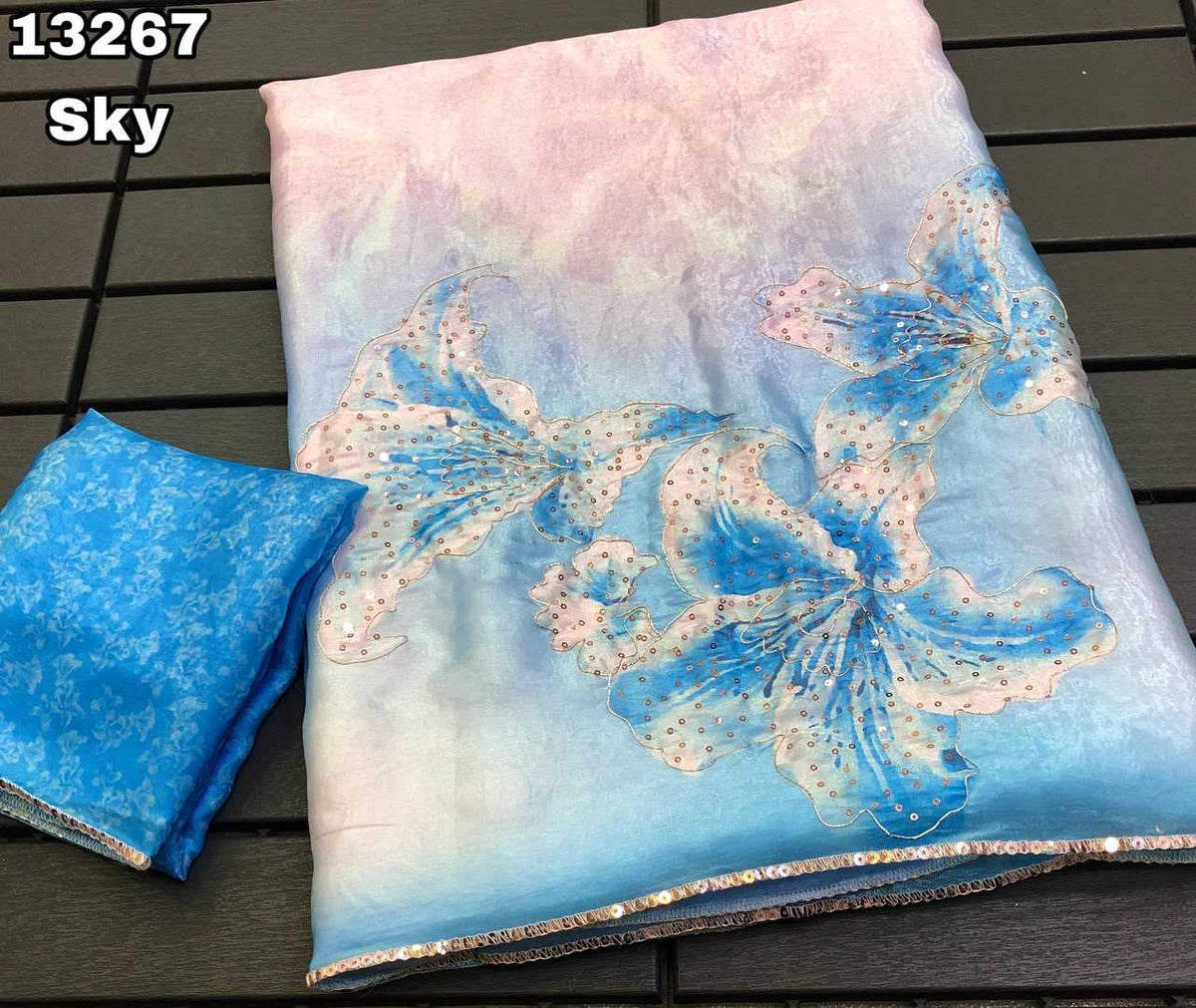 Space Silk Printed Saree