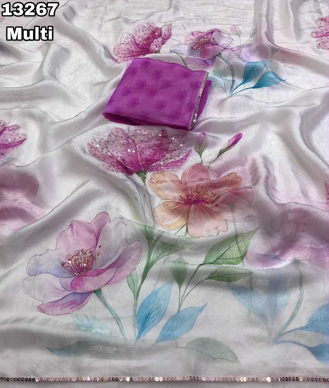 Space Silk Printed Saree