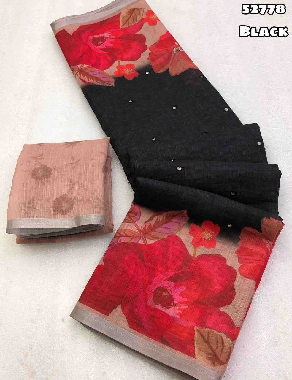 Linen Printed Saree