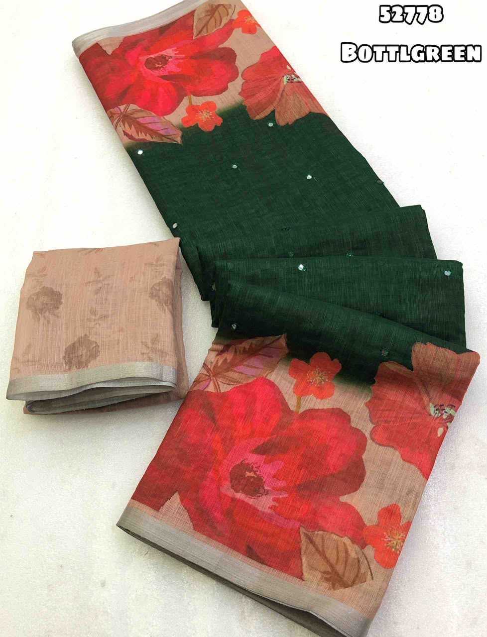 Linen Printed Saree