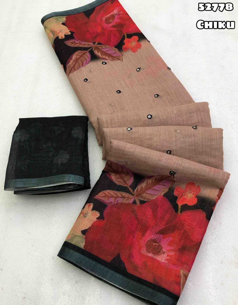 Linen Printed Saree