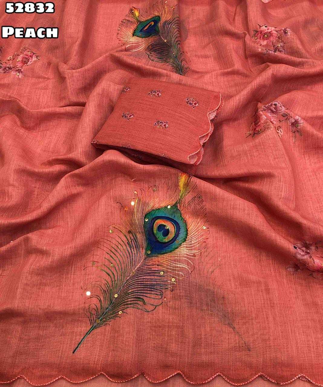 Linen Printed Saree