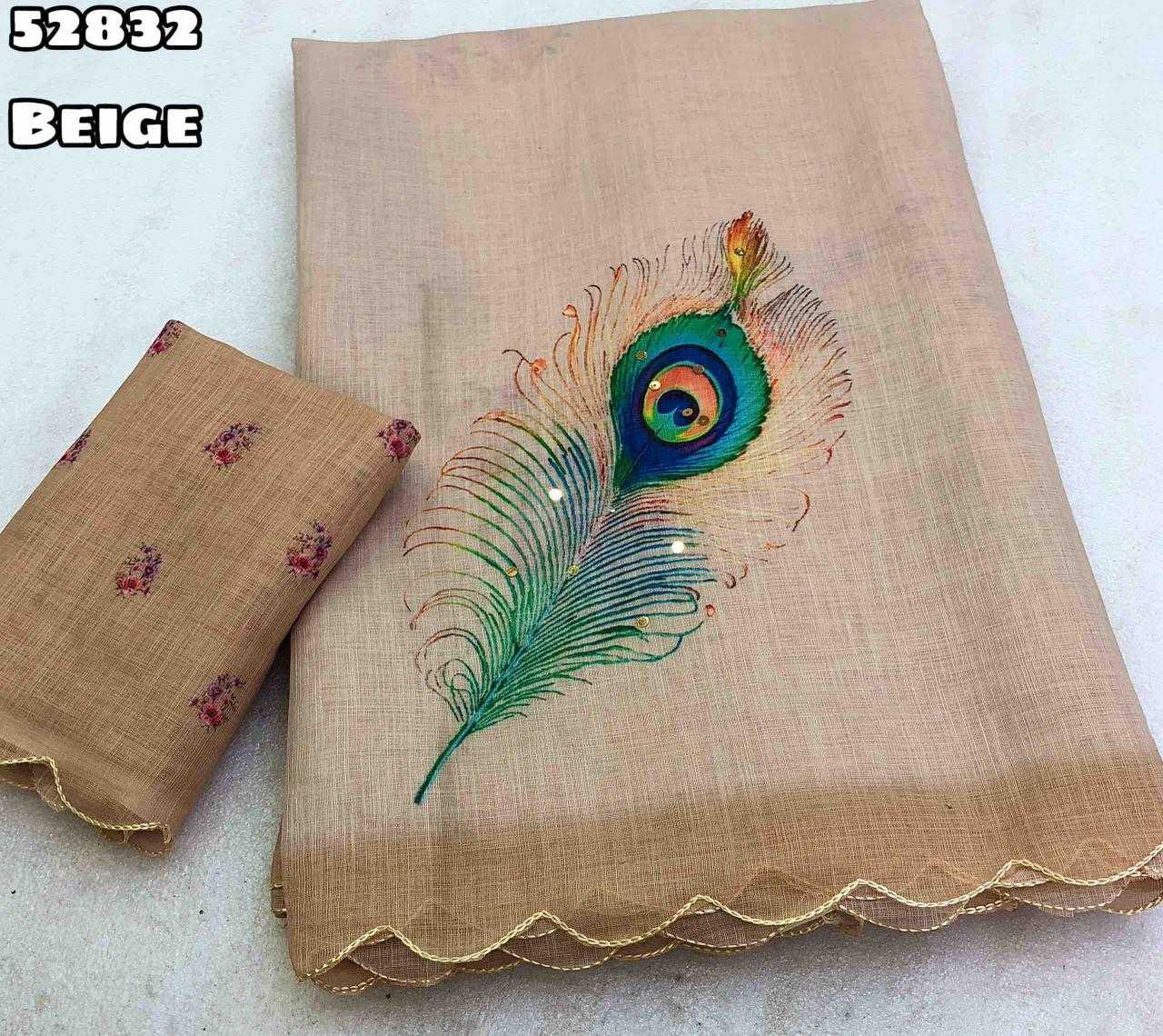 Linen Printed Saree