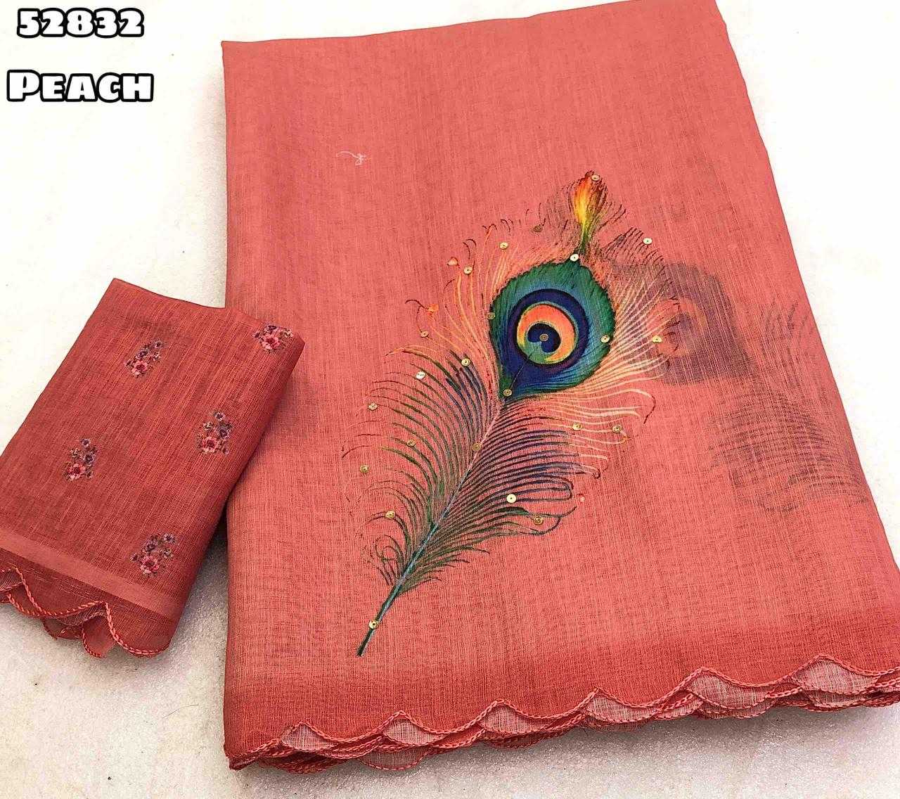 Linen Printed Saree