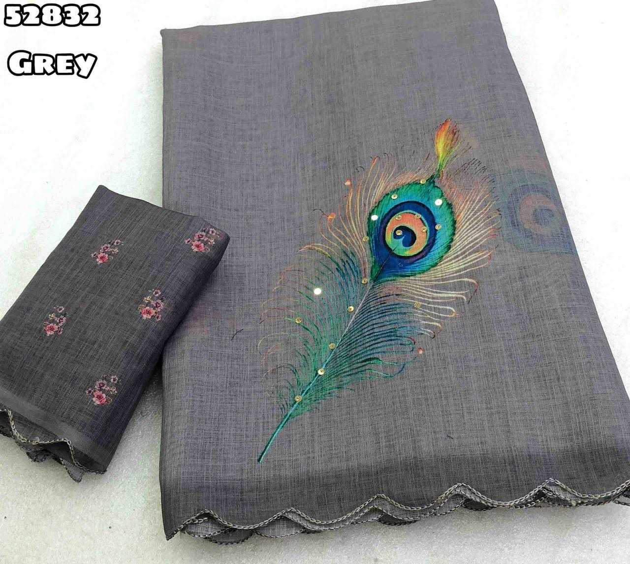 Linen Printed Saree