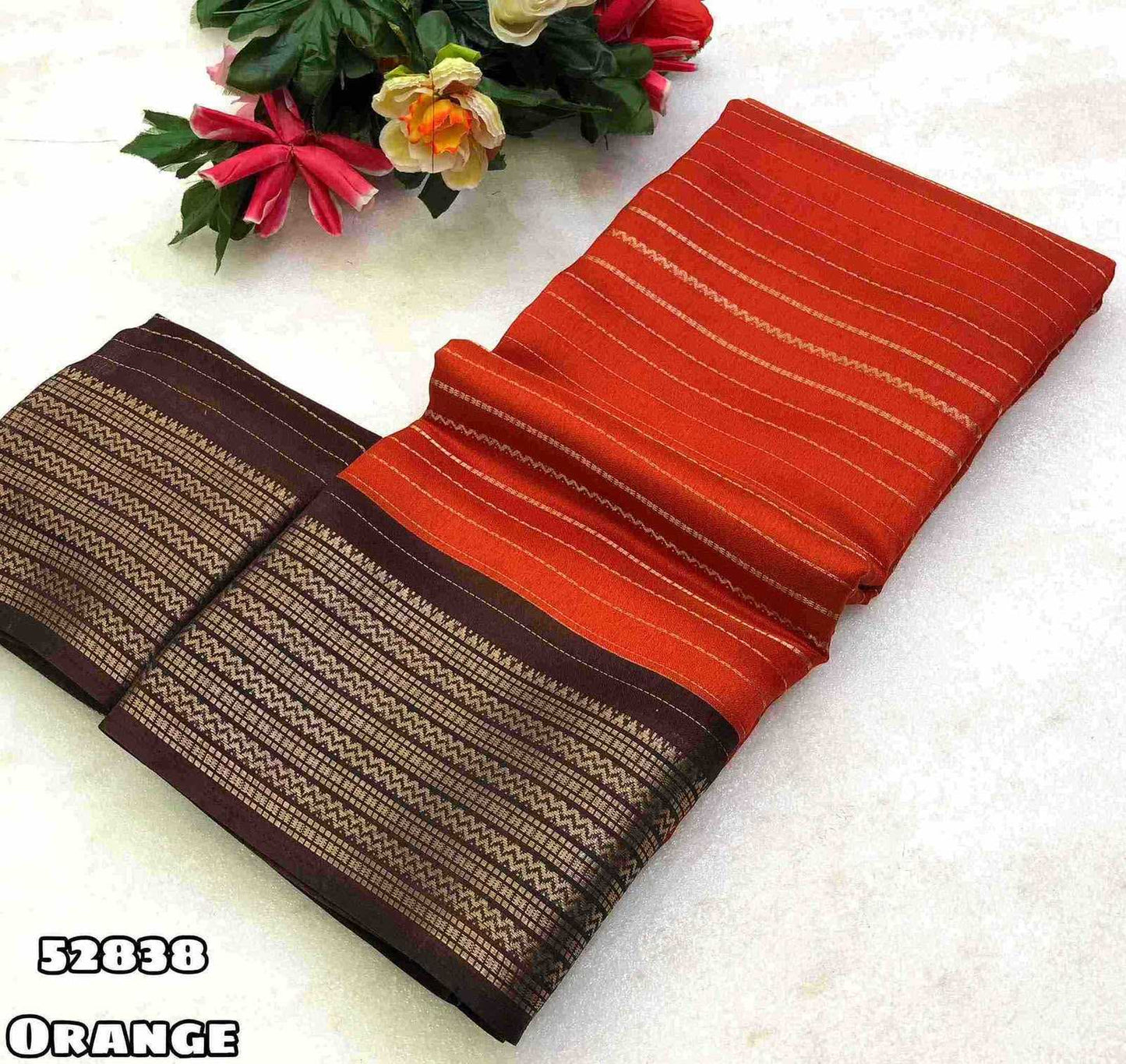 Dull Moss Designer Saree