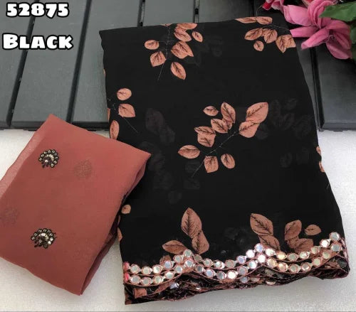 Chiffon Embroidered Saree