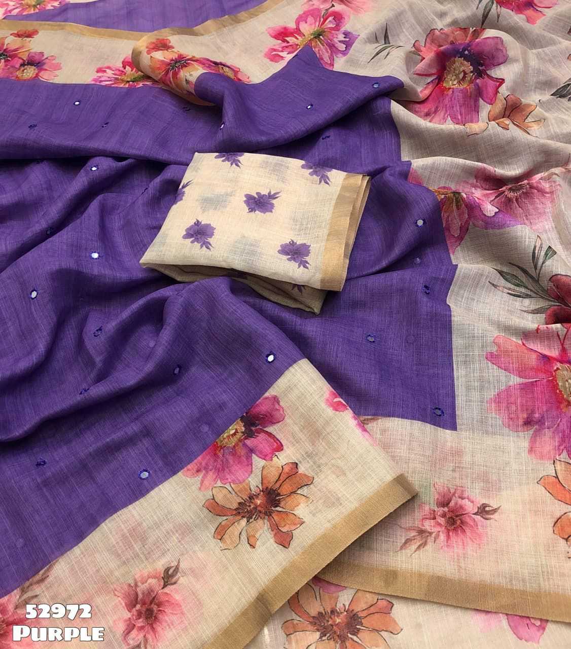 Linen Printed Saree
