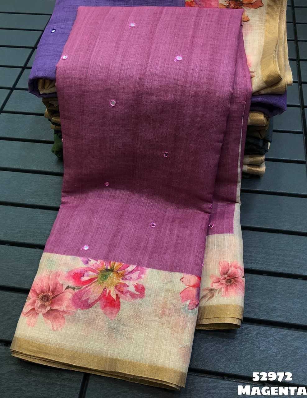 Linen Printed Saree