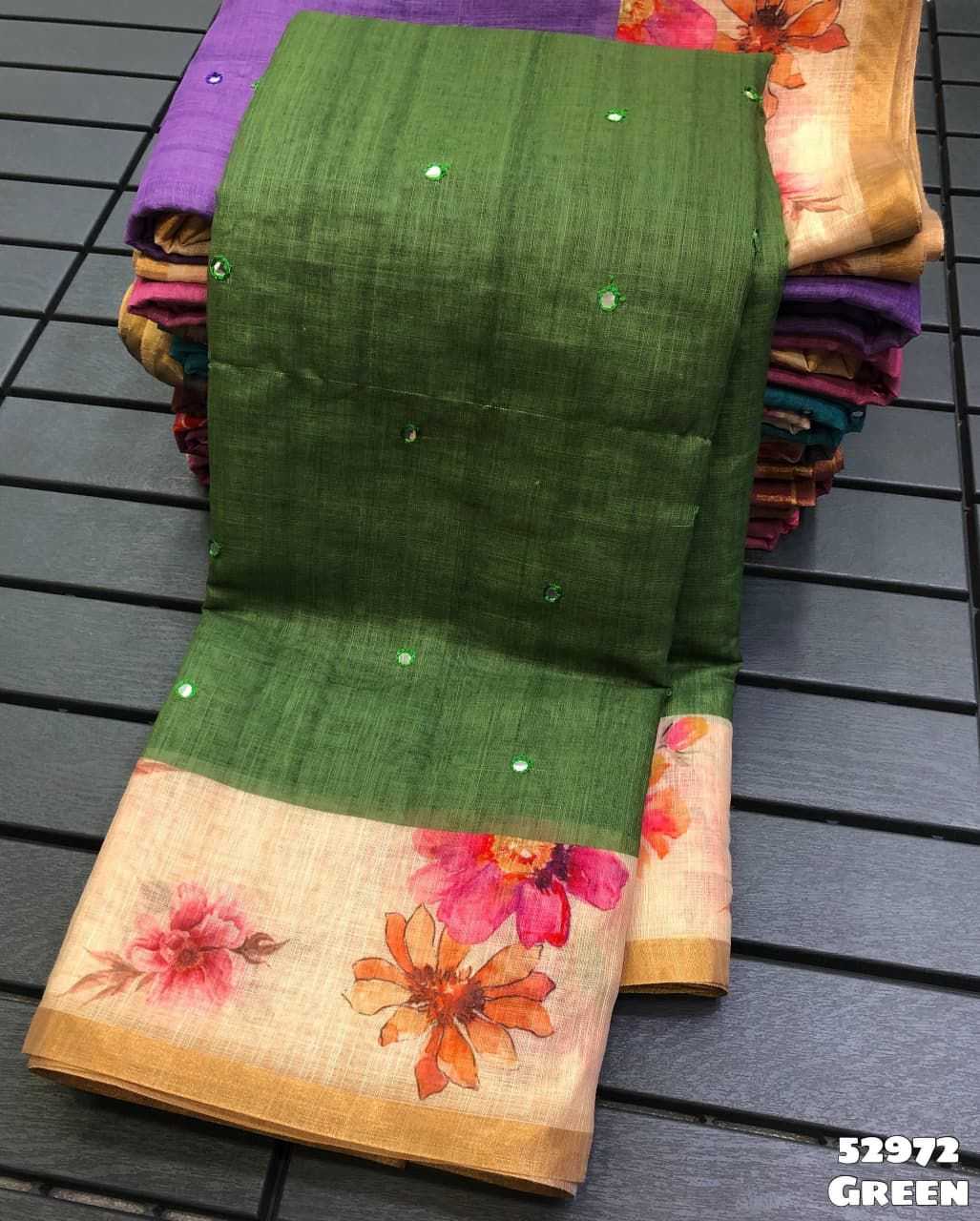 Linen Printed Saree