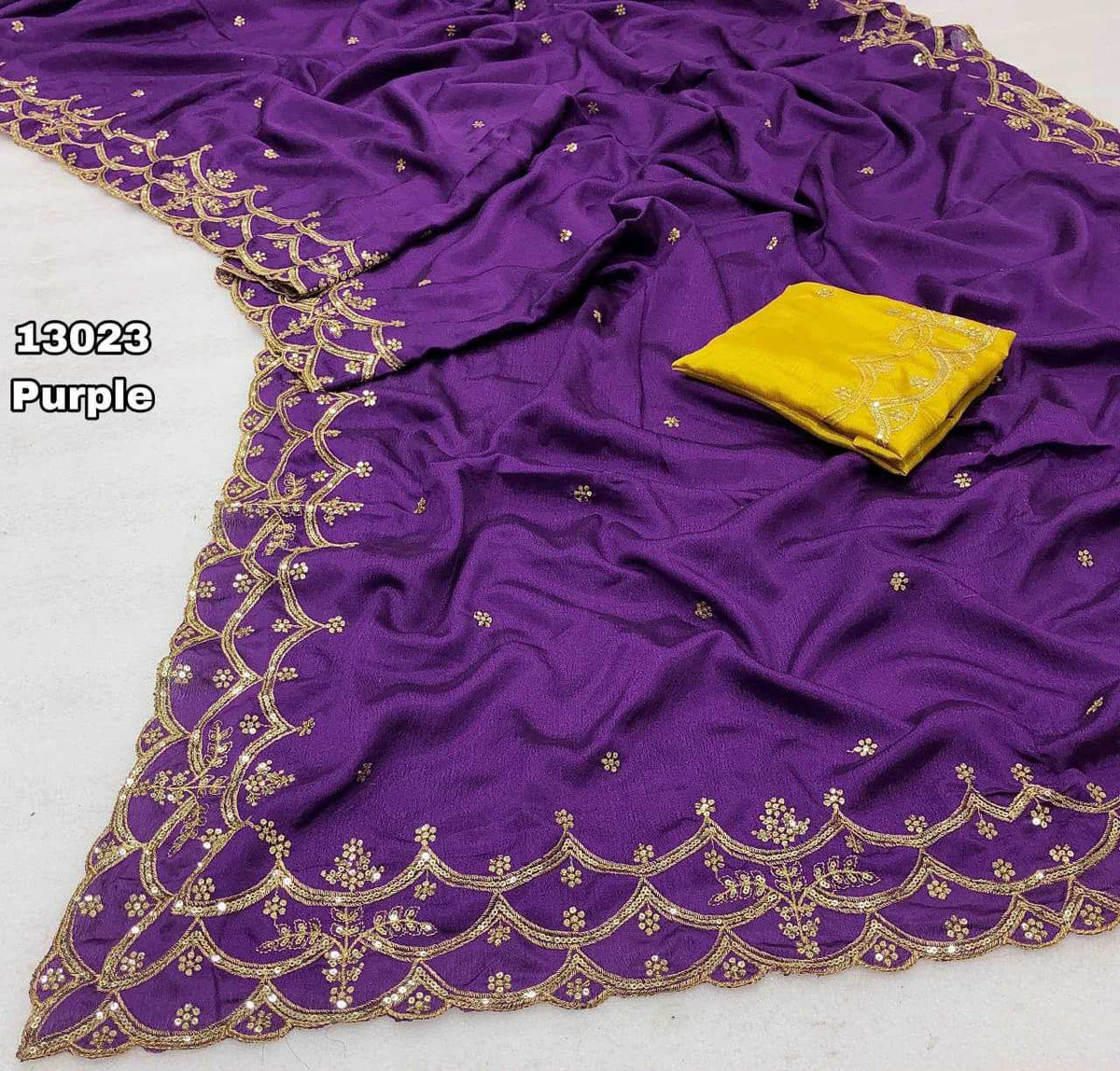 Aatish Chinon Sequence Saree
