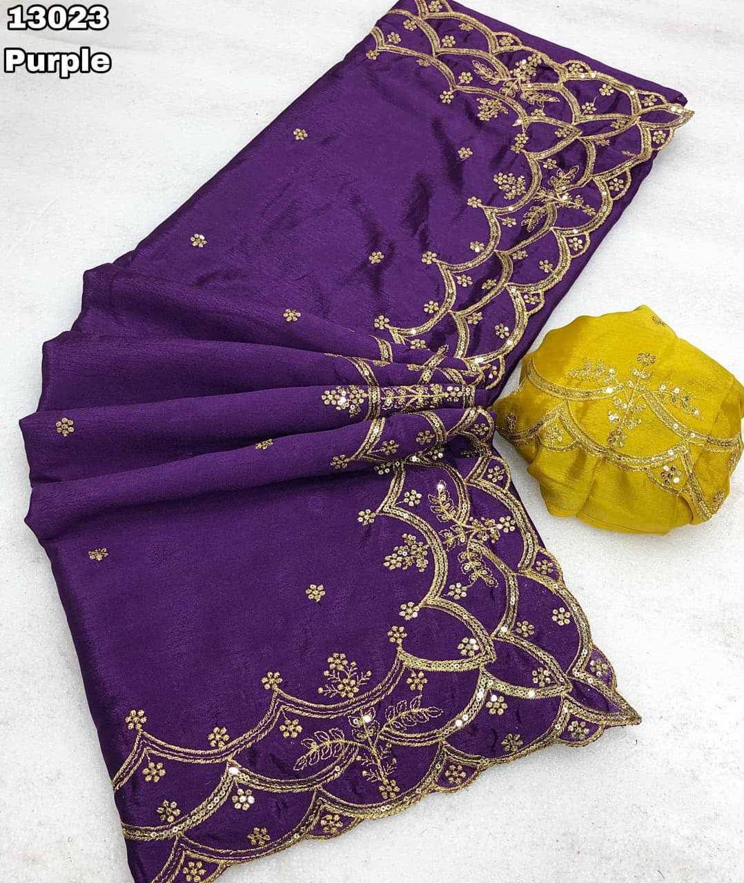 Aatish Chinon Sequence Saree