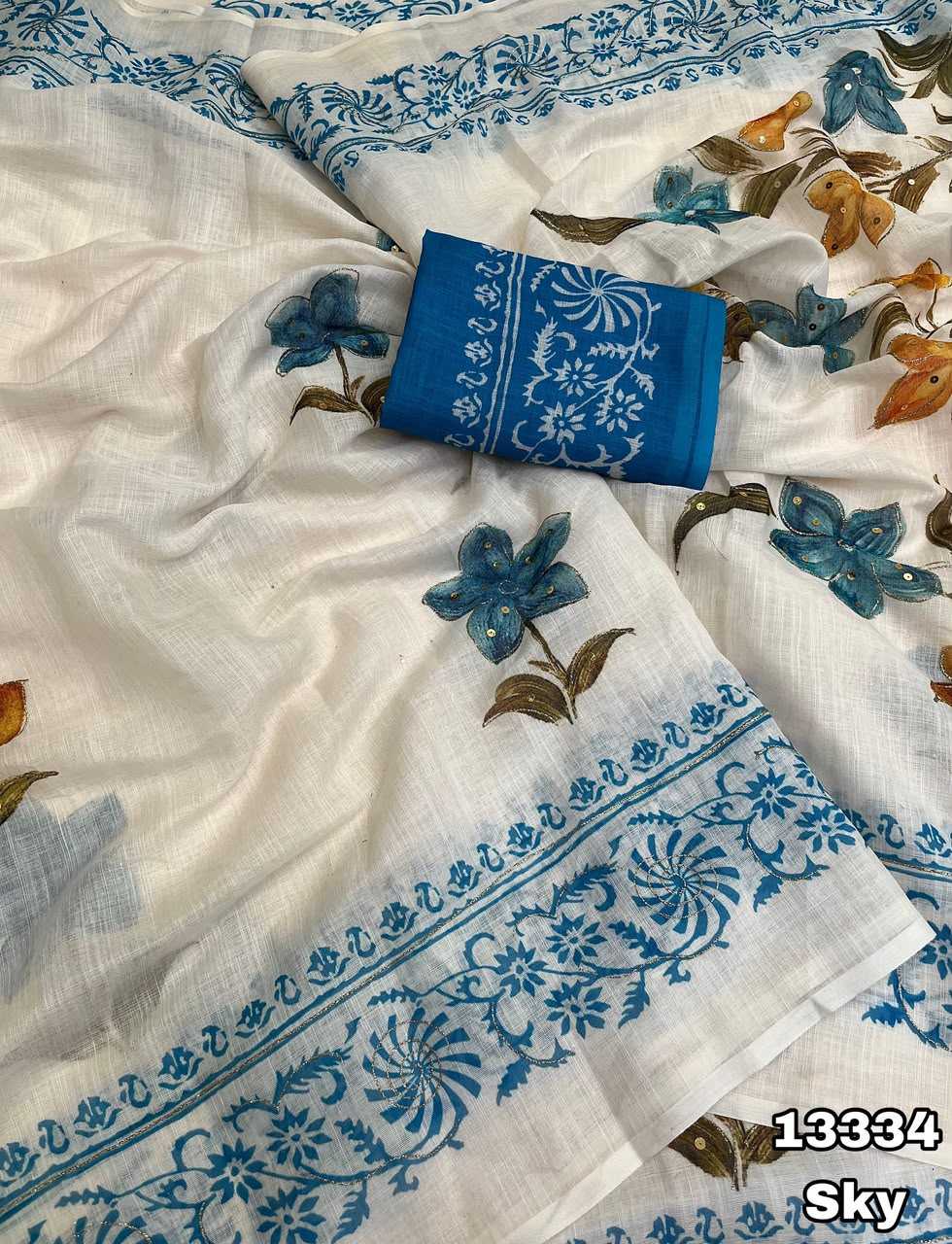 Alize Linen Sequence Saree