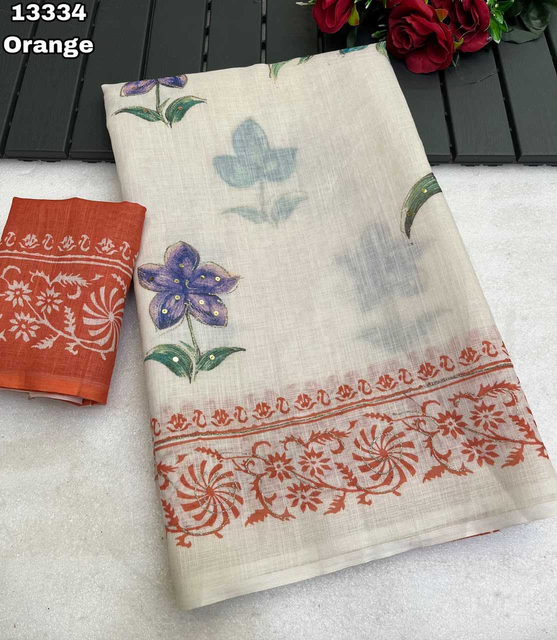 Alize Linen Sequence Saree