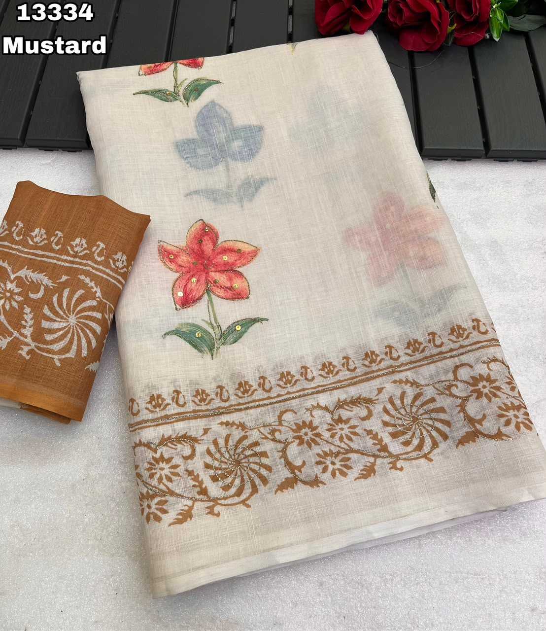 Alize Linen Sequence Saree