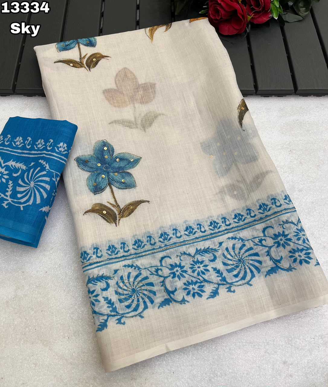 Alize Linen Sequence Saree