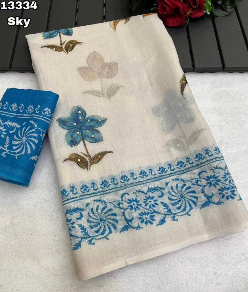 Alize Linen Sequence Saree