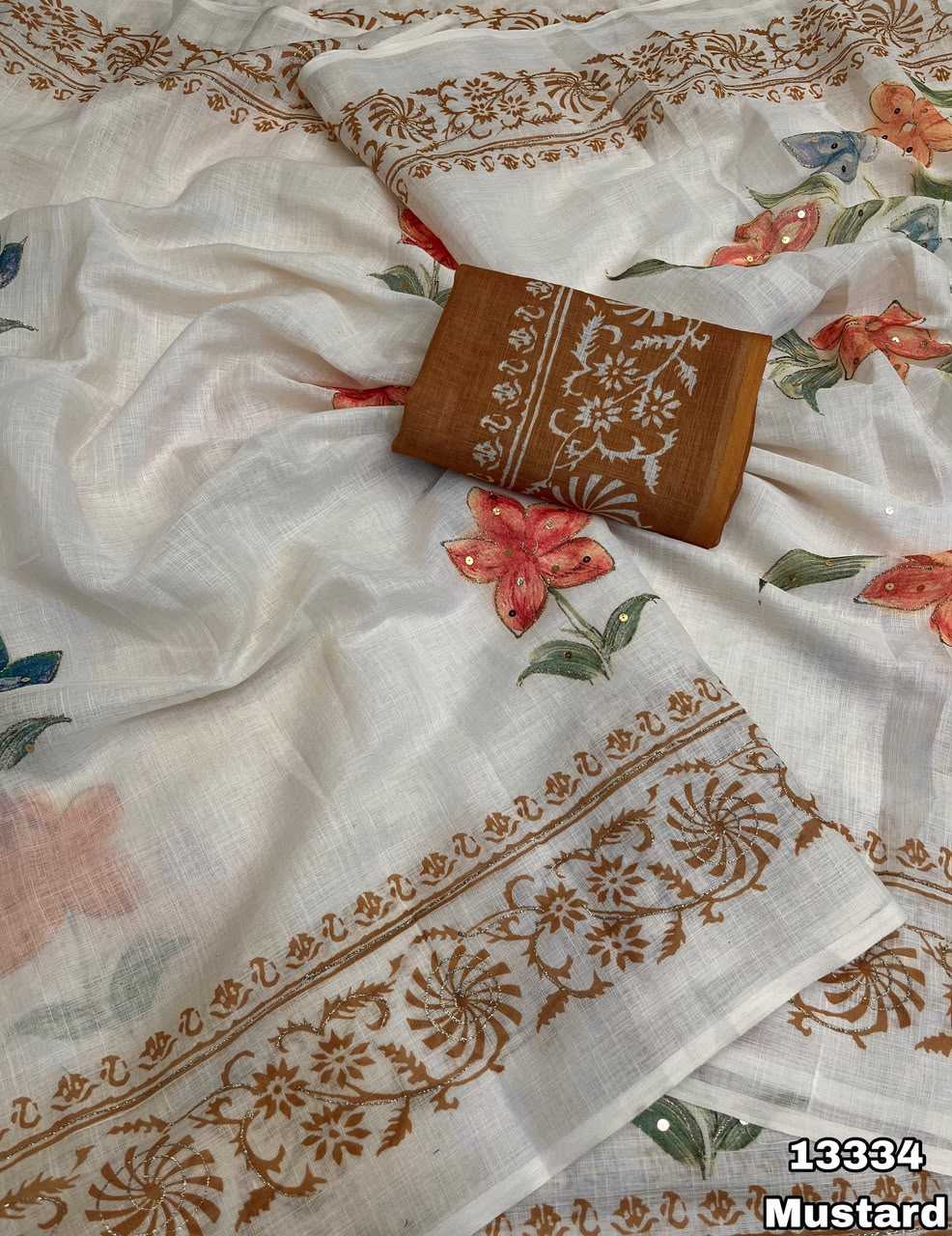 Alize Linen Sequence Saree