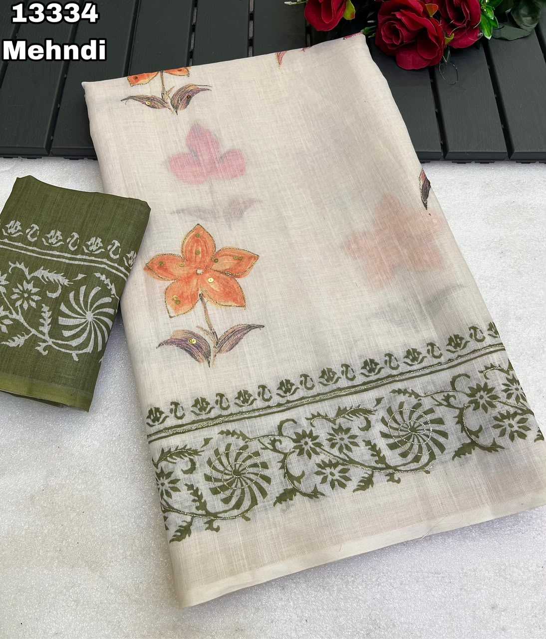 Alize Linen Sequence Saree