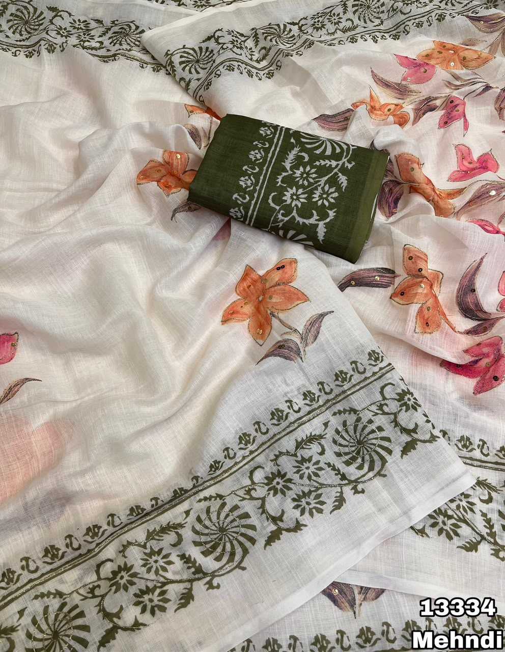Alize Linen Sequence Saree