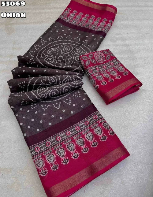 Amaira Soft Cotton Printed Saree