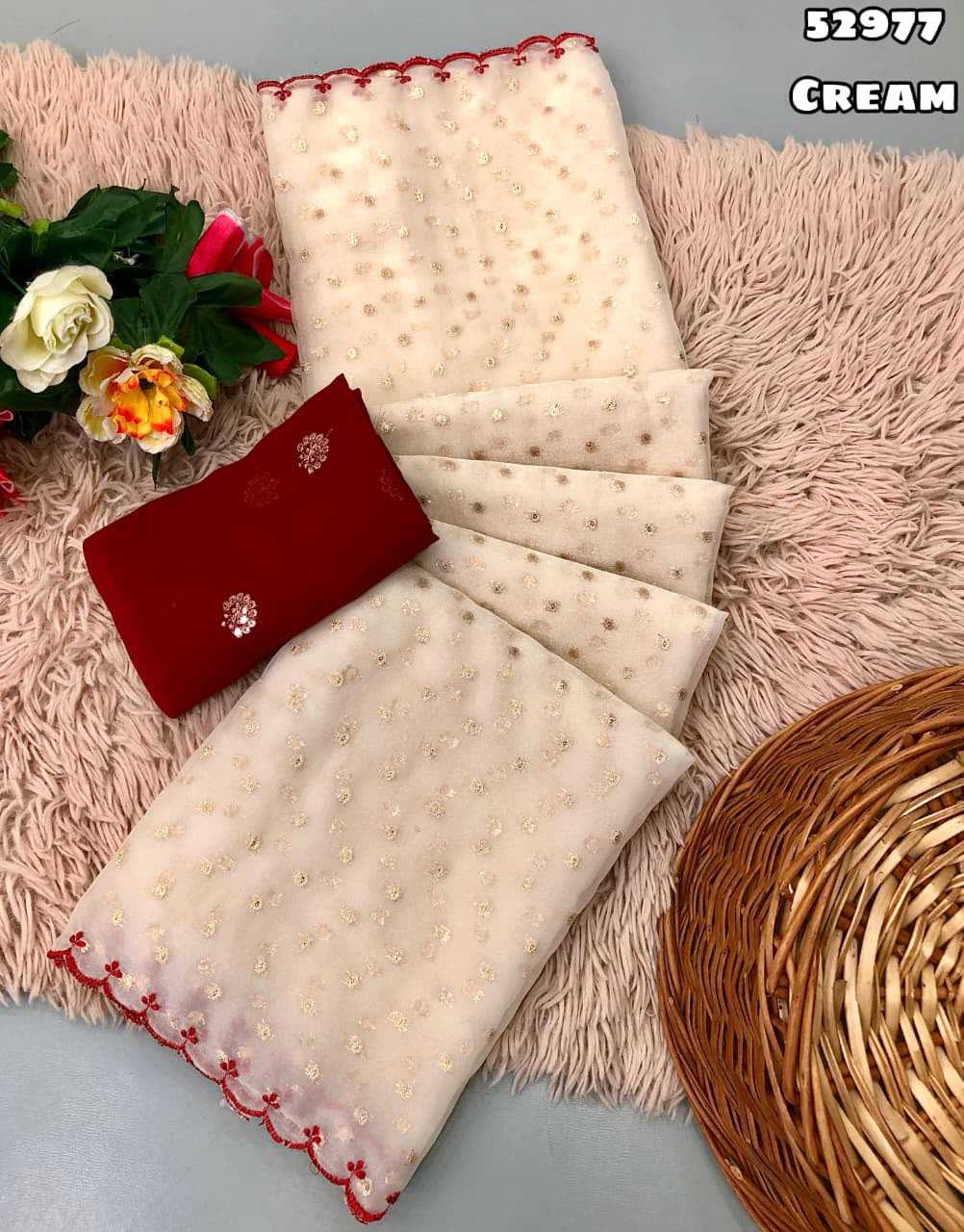 Tissue Silk Zari Border Saree