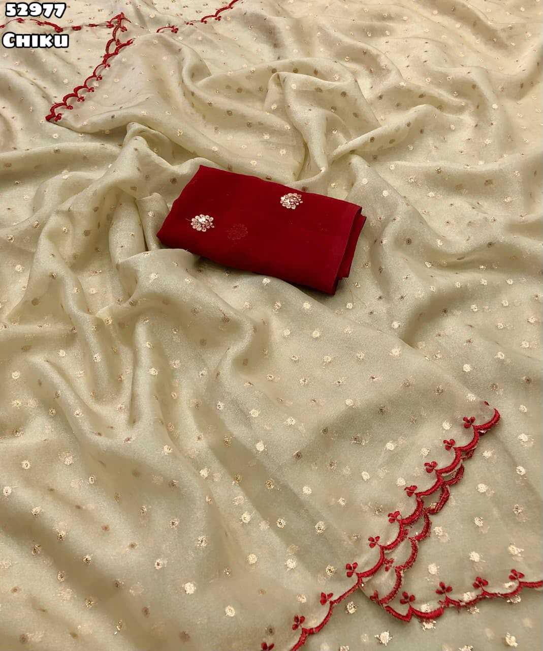 Tissue Silk Zari Border Saree