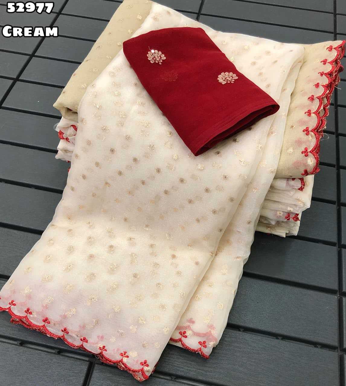 Tissue Silk Zari Border Saree