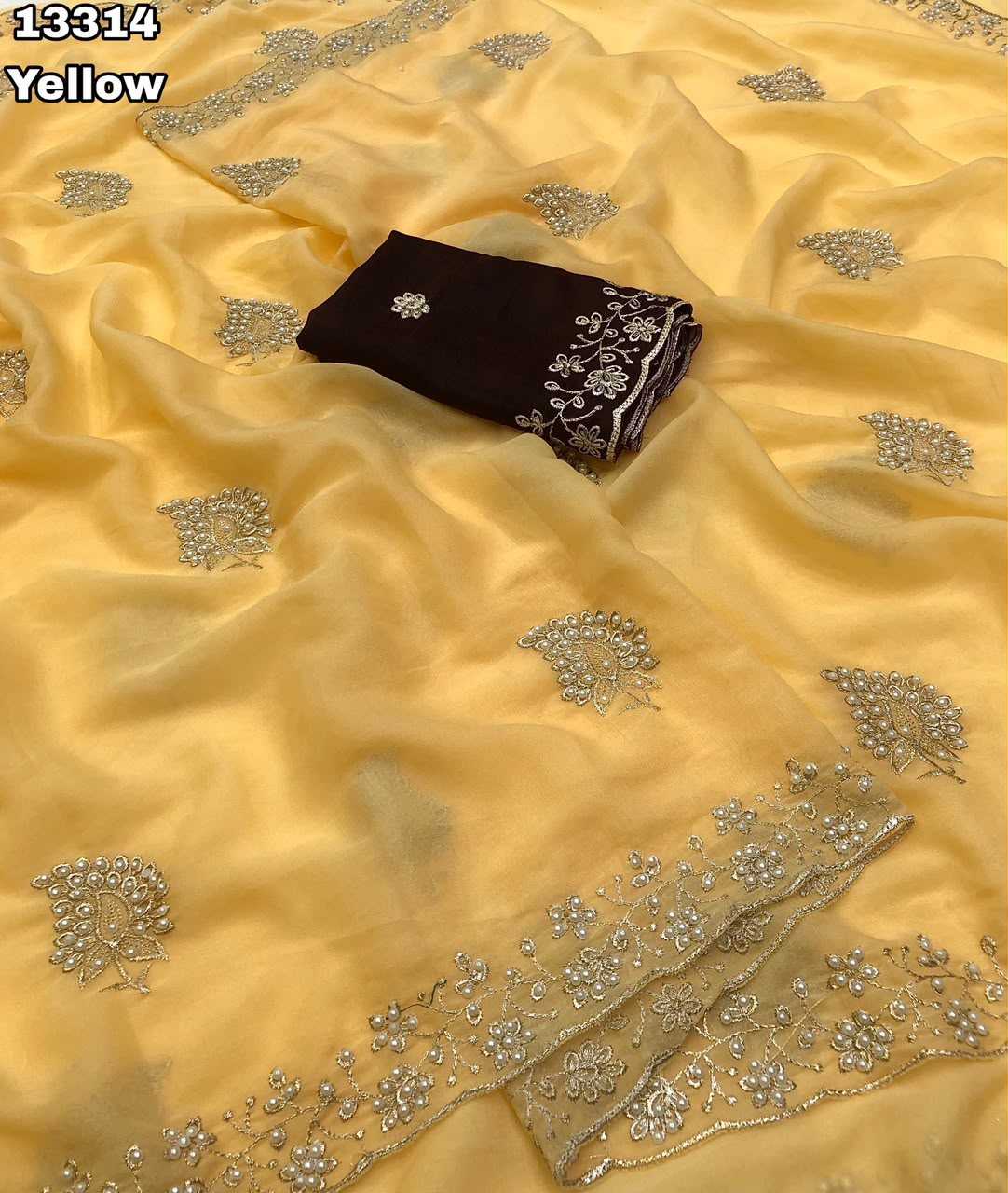 Pearl Georgette Saree