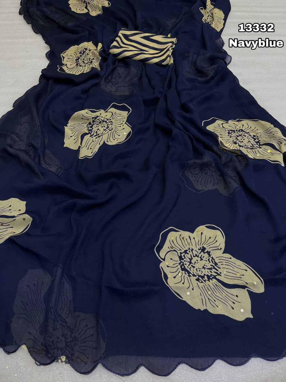 Redan Chiffon Sequence Saree