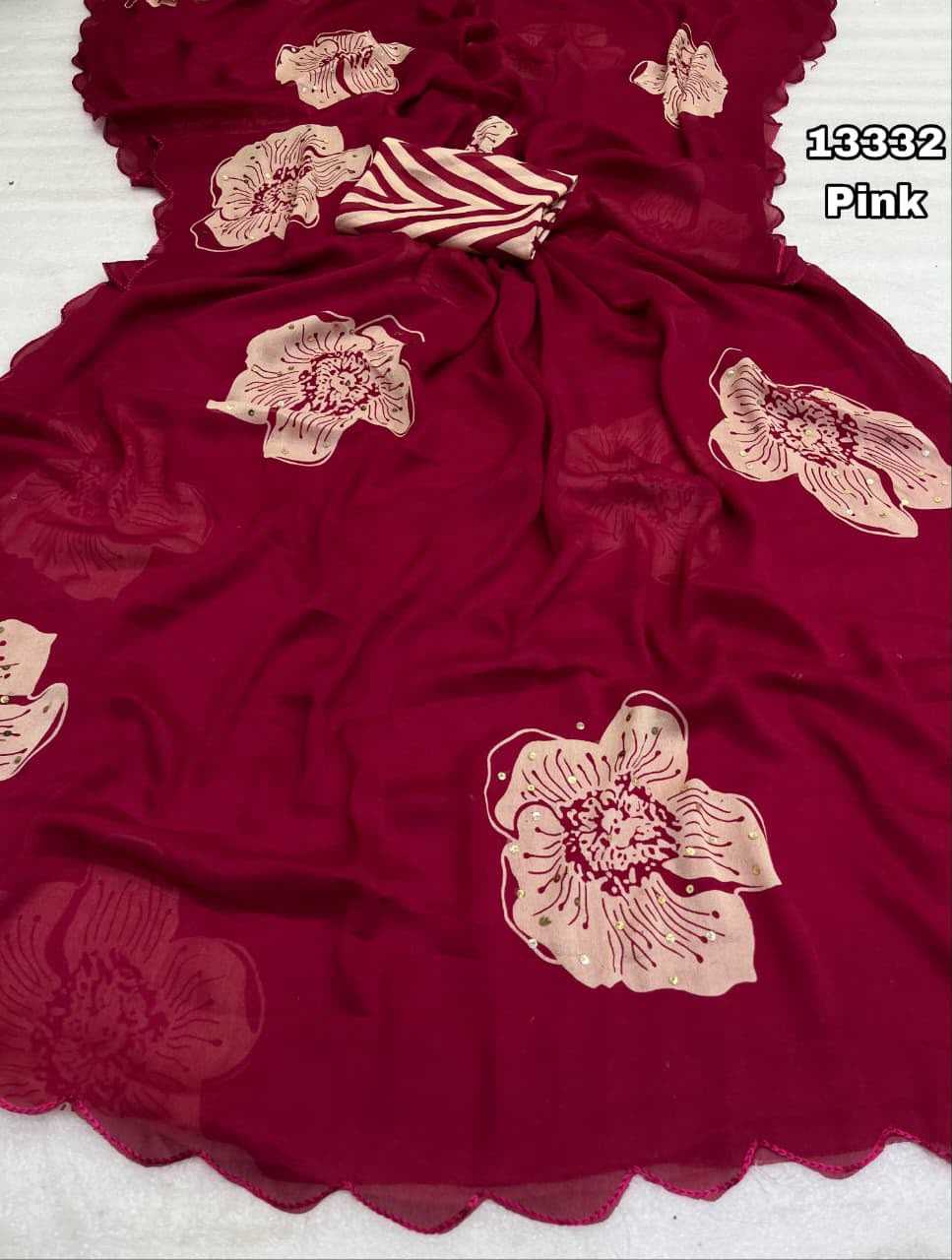 Redan Chiffon Sequence Saree