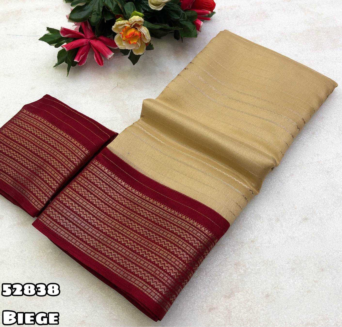 Saleeka Dull Moss Designer Saree