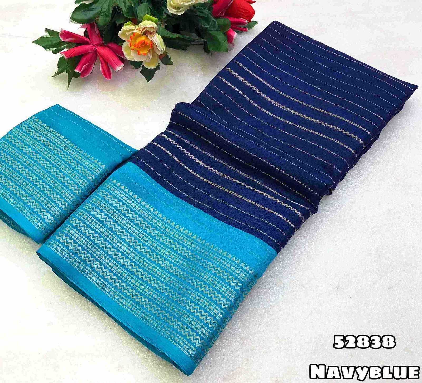 Dull Moss Designer Saree
