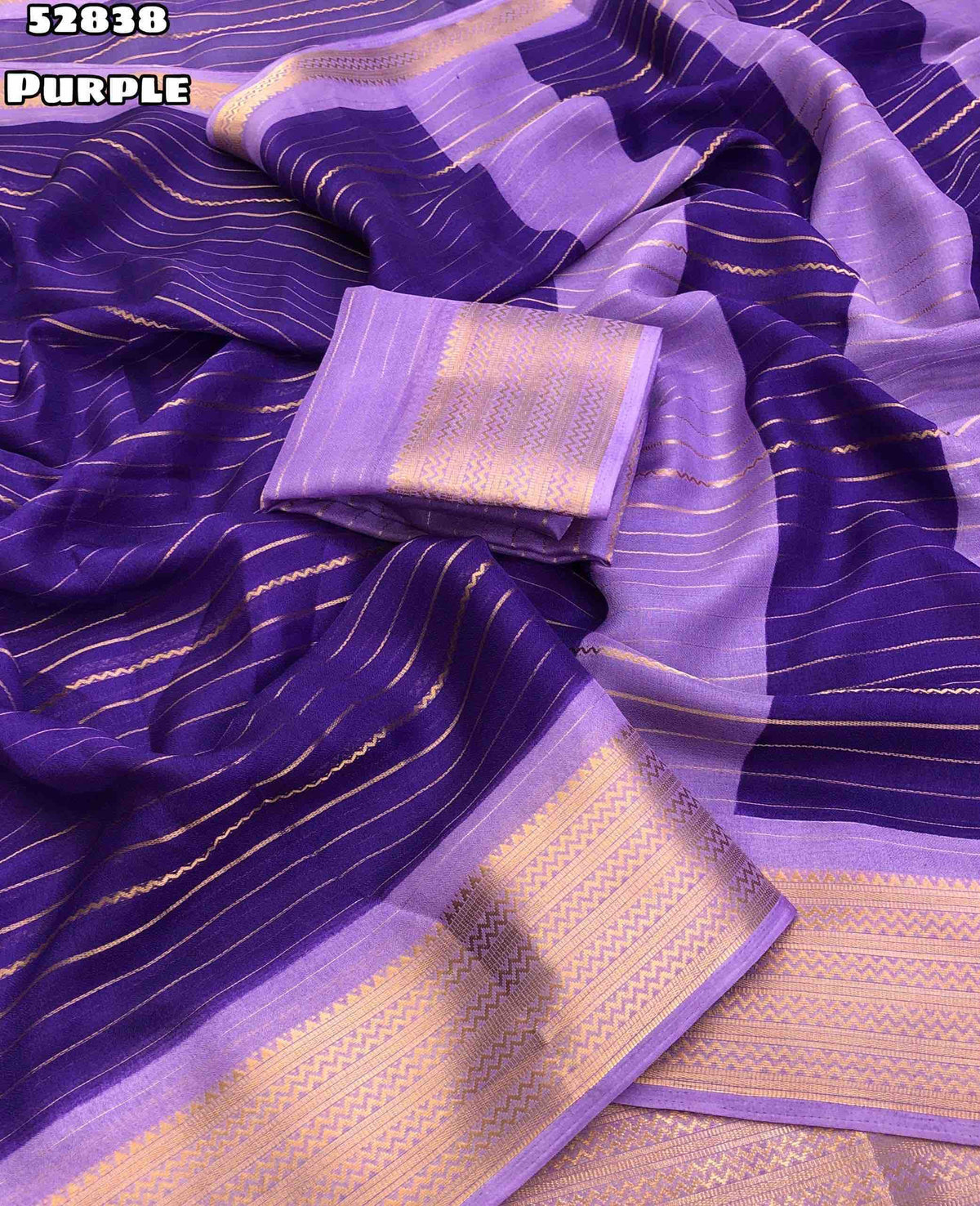 Dull Moss Designer Saree