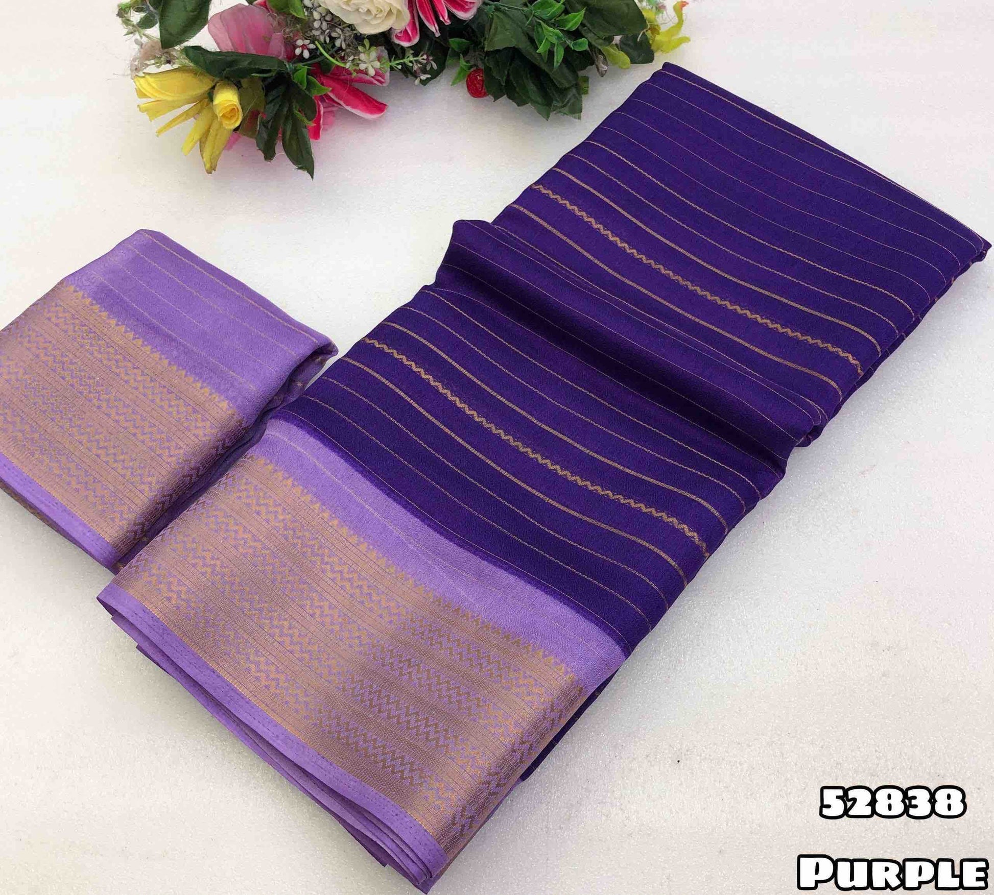 Dull Moss Designer Saree