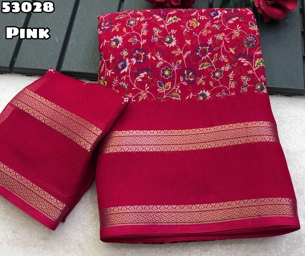 Tashfi Chiffon Printed Saree
