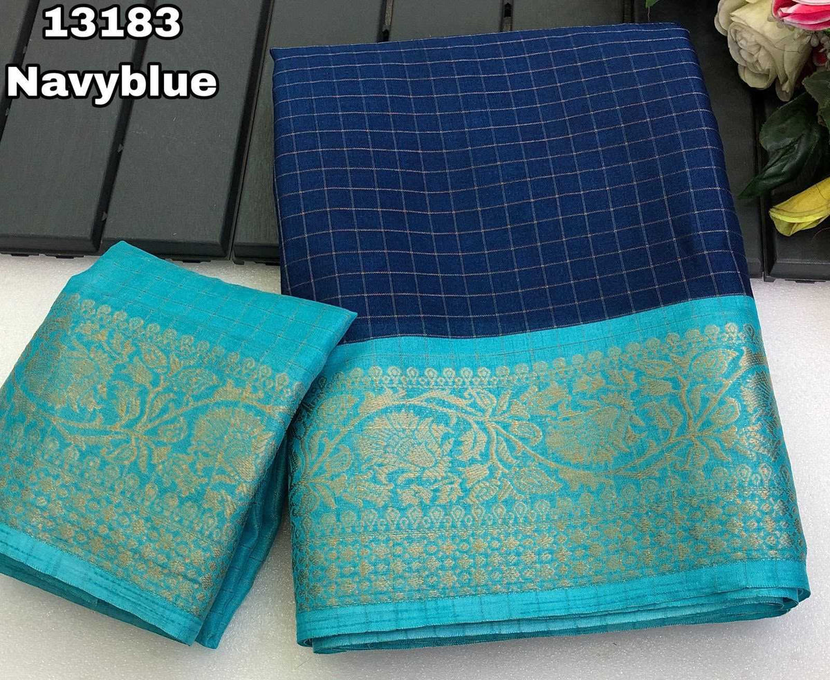 Xinte Kota Chex Designer Saree