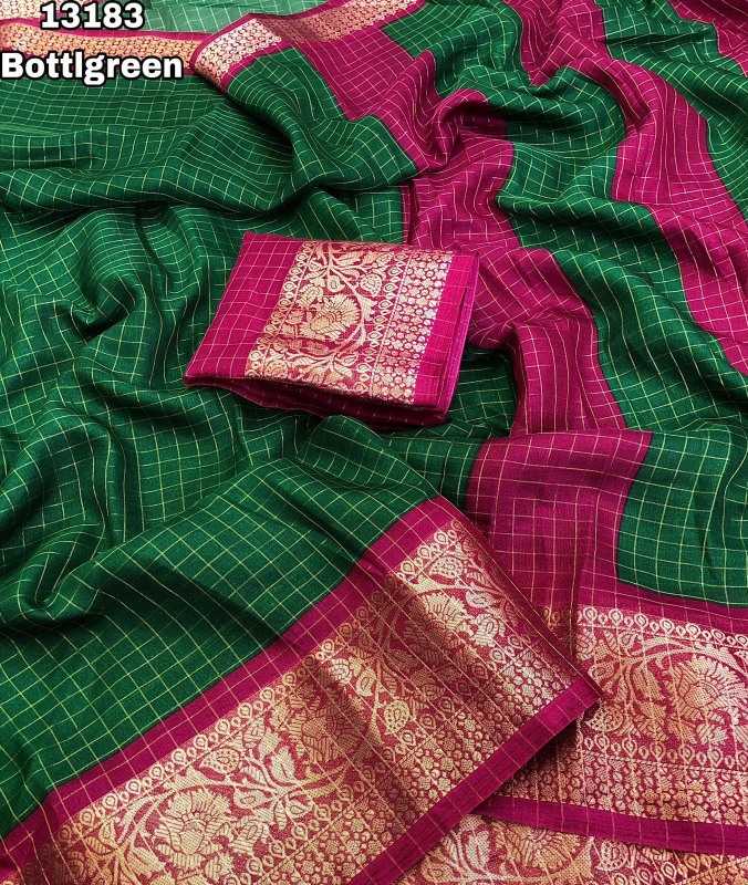 Xinte Kota Chex Designer Saree