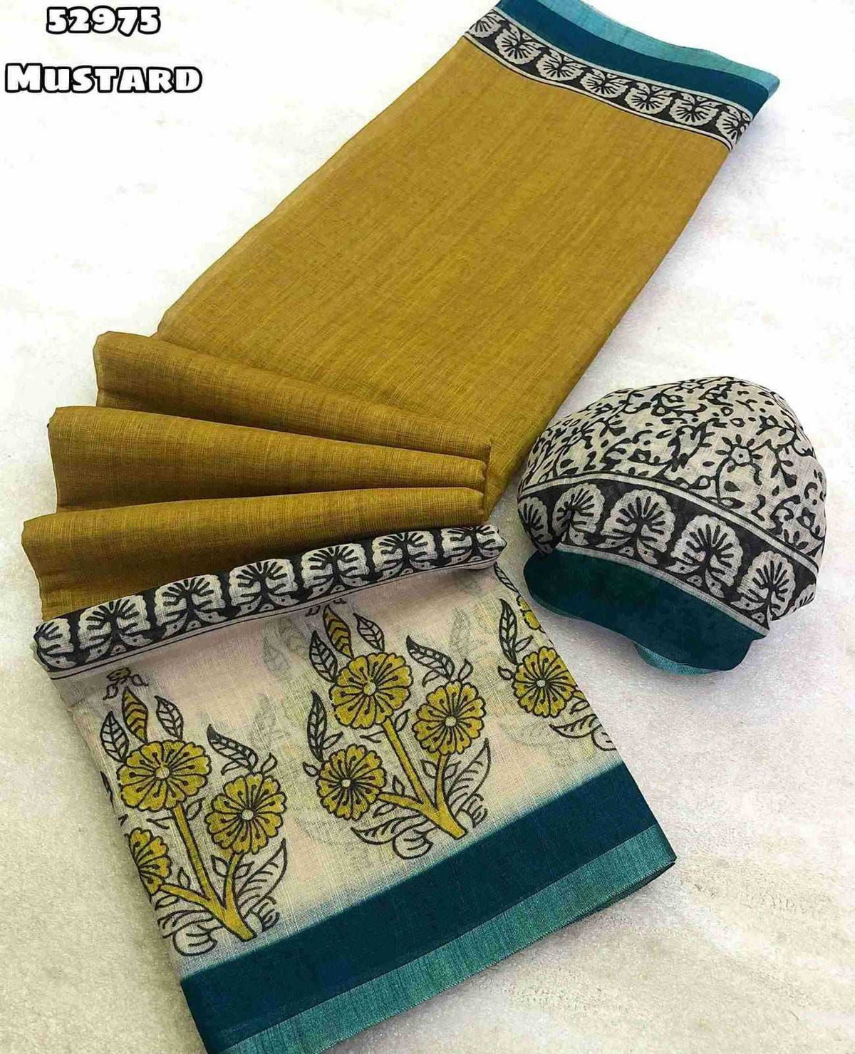 Zulf Linen Printed Saree